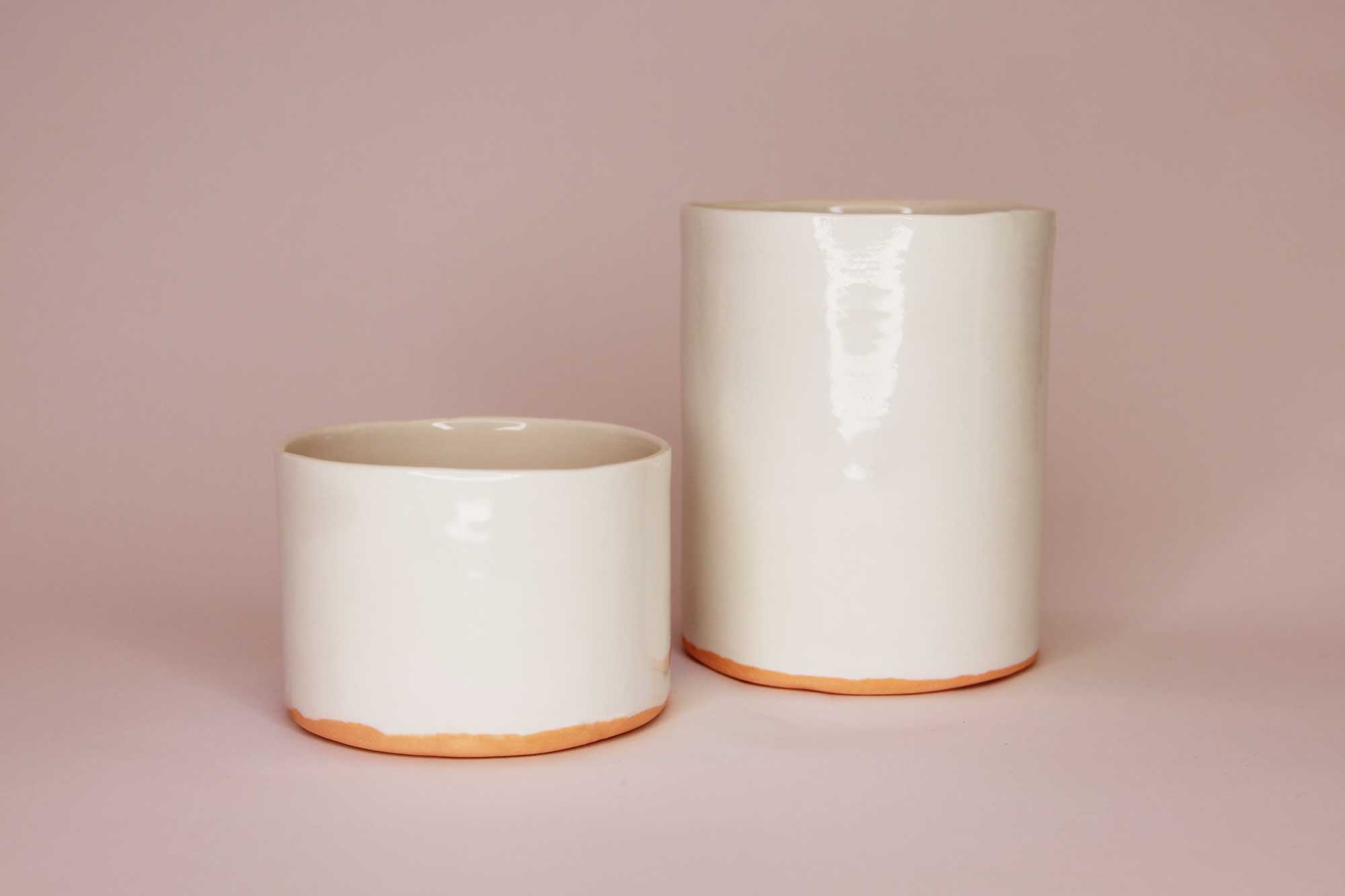 Handmade porcelain cups