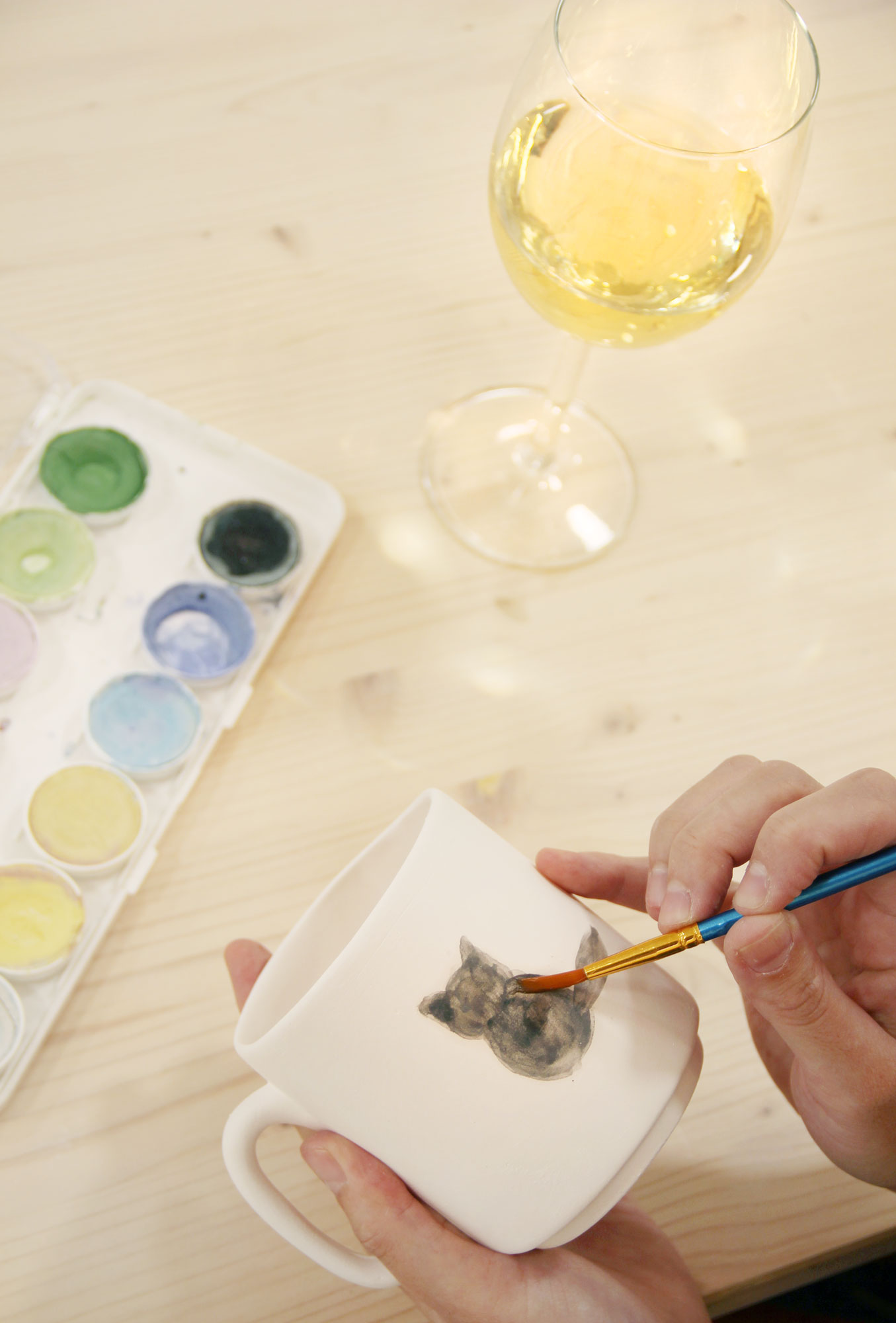 pottery painting & wine