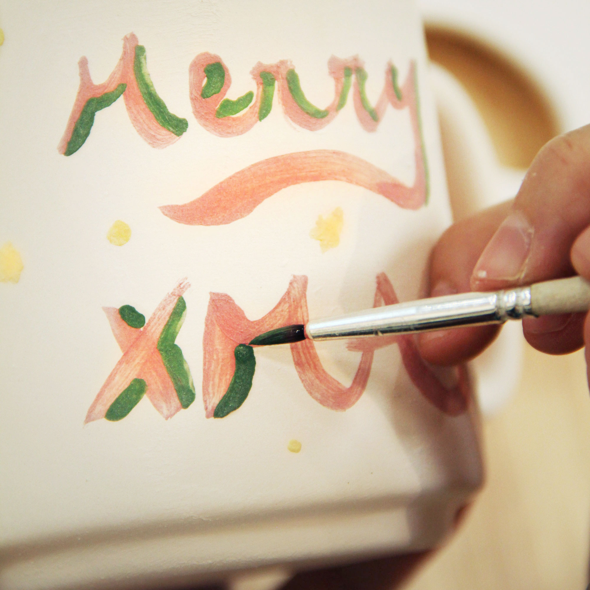 chrismas ceramic painting